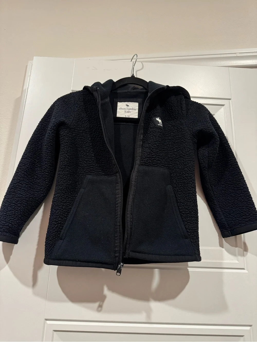 Abercrombie Kids Black Fleece Zip Hoodie